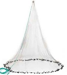 تور ماهیگیری پرتابی هشت متری نخی سفید