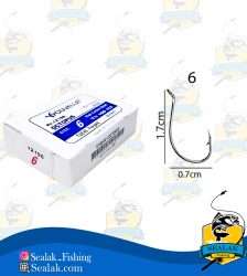 قلاب ماهیگیری سایز 6 کد Youvella-12196 مدل پایه کوتاه
