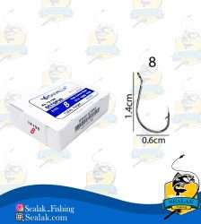 قلاب ماهیگیری سایز 8 کد Youvella-12196 مدل پایه کوتاه