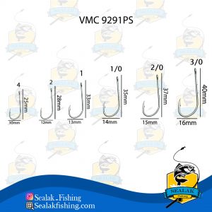 قلاب ماهیگیری برند VMC کد 9291PS پایه بلند طوسی